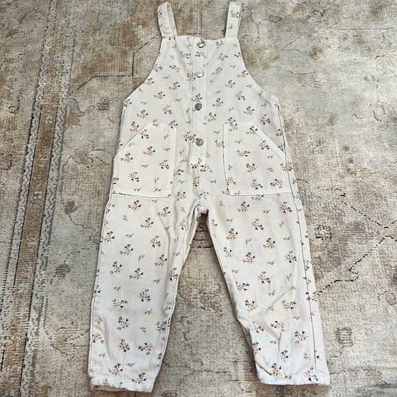 Zara Bottoms Zara Floral Overalls Poshmark